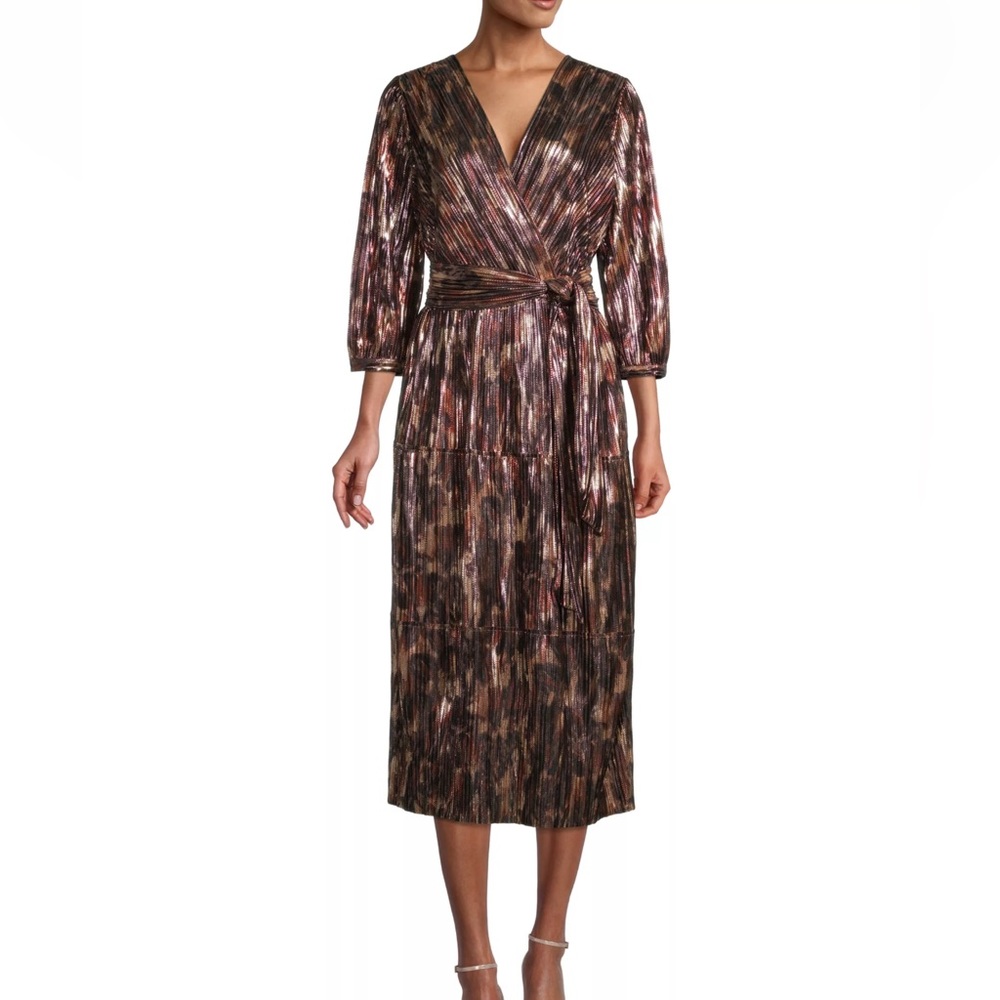Johnny Was Metallic Midi Dress *NWT*